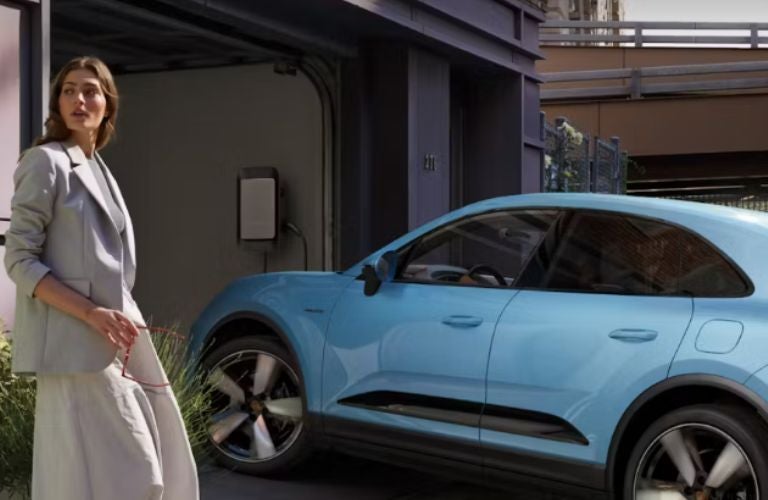 Porsche Macan Electric being charged