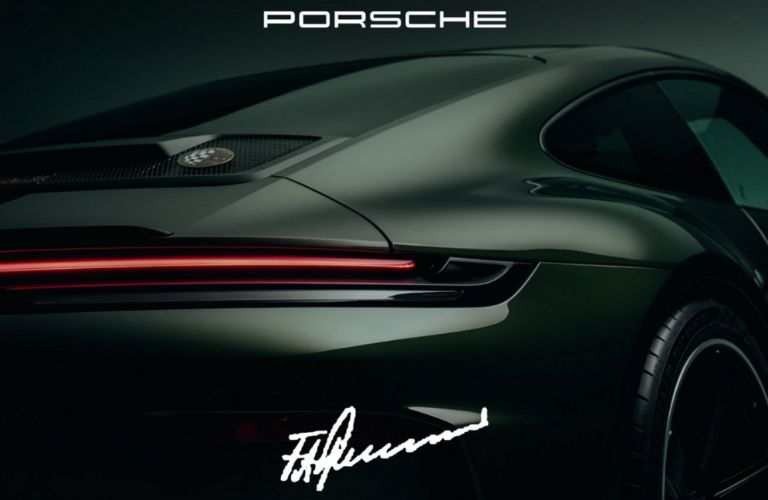 close up of the Special Edition 911 GT3 90 F. A. Porsche rear
