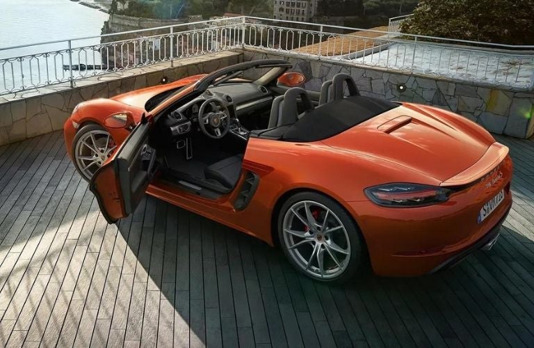 2022 Porsche 718 Boxster side view.