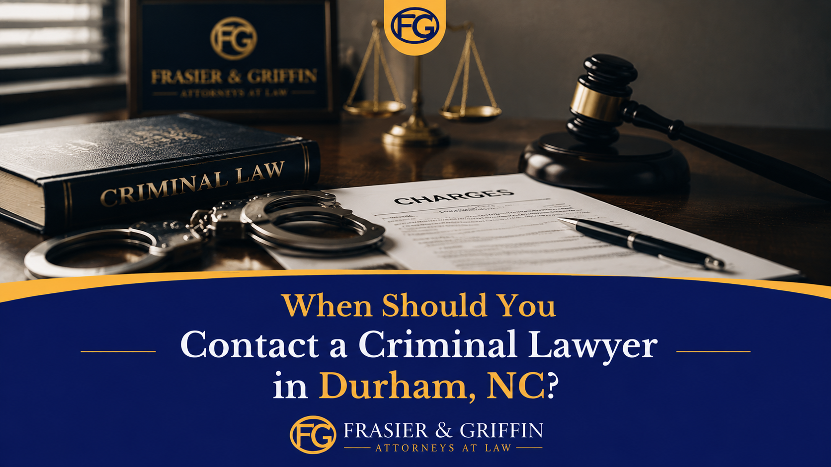 Frasier & Griffin criminal lawyer consultation in Durham, NC showing an attorney discussing legal options with a client