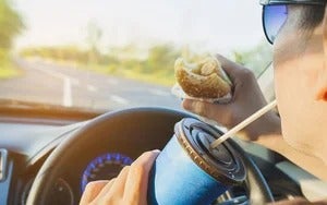 Eating while driving