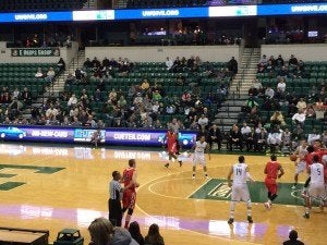 Eastern Michigan University basketball game in progress