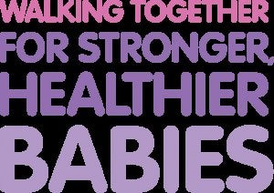 March of Dimes graphic reading Walking together for stronger, healthier babies
