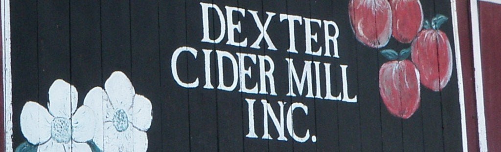 Painted sign for Dexter Cider Mill