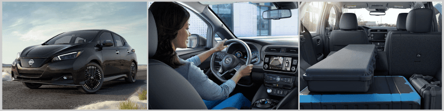The inside of a car