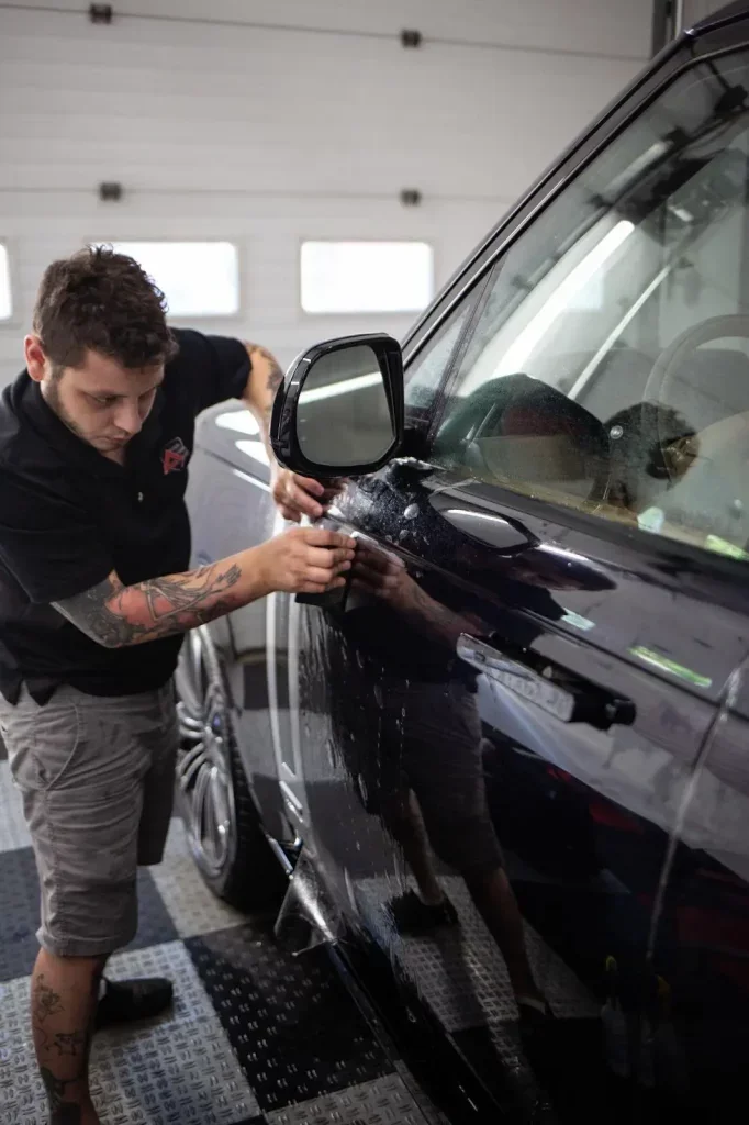  New car paint protection film installation