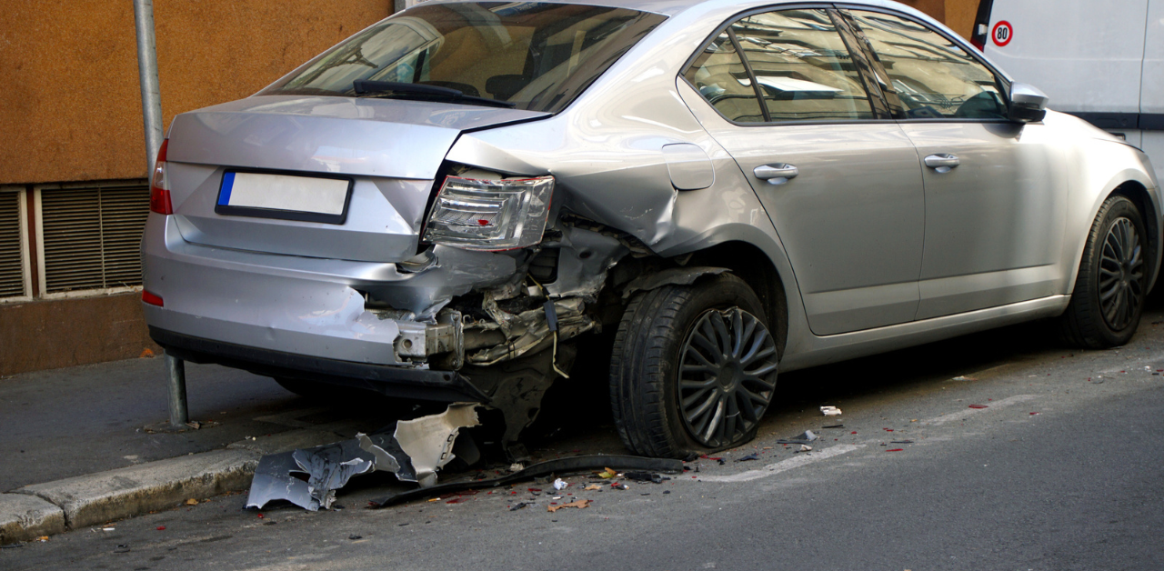 Car crashed rear-ended