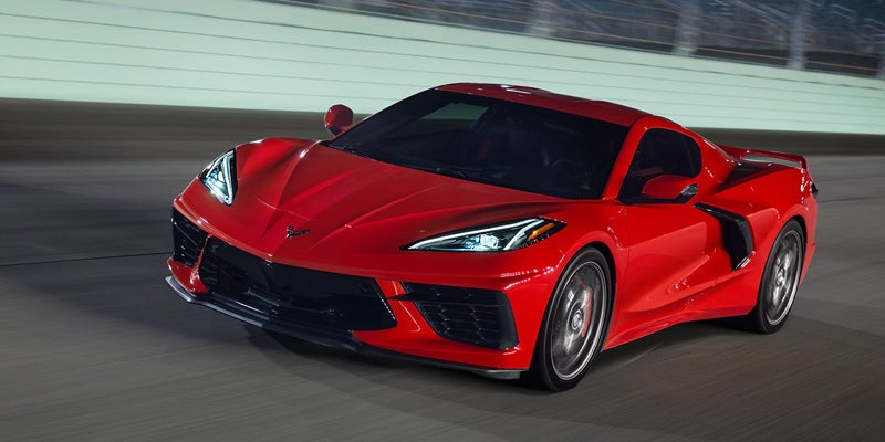 2022 Chevy Corvette Z06 is driving.