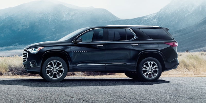 Chevy Traverse is shown parked