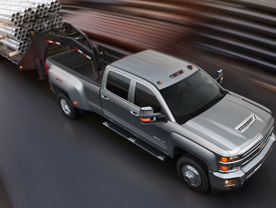 Top-rear view of a pickup truck bed/engine-related image