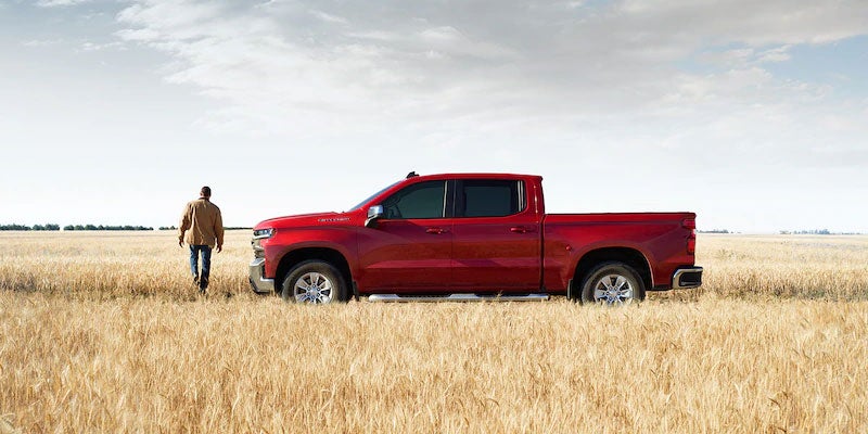 A red 2021 Chevy Silverado 1500