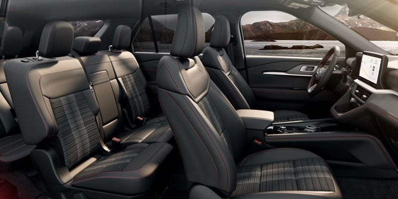 2026 Ford Explorer interior with black patterned seats