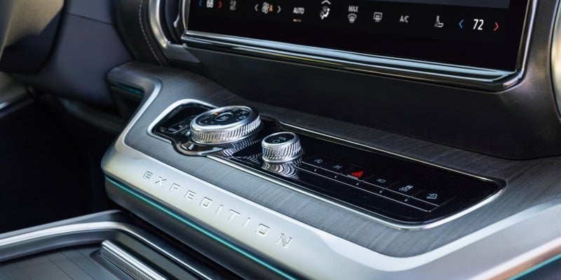 Ford Expedition center console controls and screen