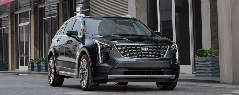 Black 2022 Cadillac XT4 Parked On The Street