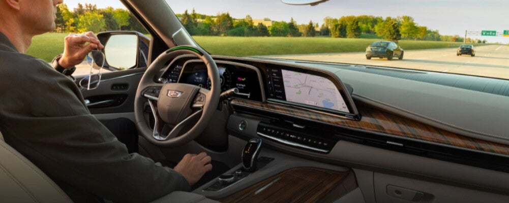 2023 Cadillac Escalade Interior as a driver is going down the highway