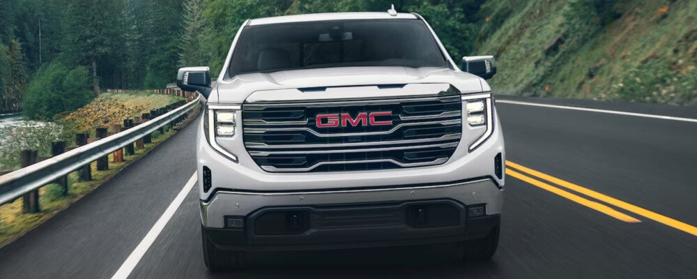 2024 GMC Sierra 1500 driving in the mountains
