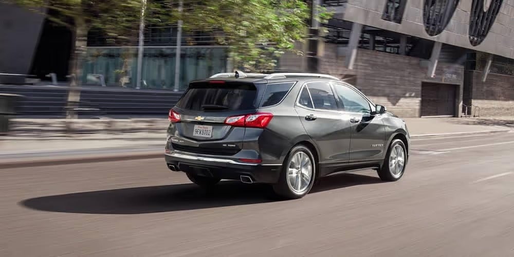 Front side view of Chevrolet Equinox driving