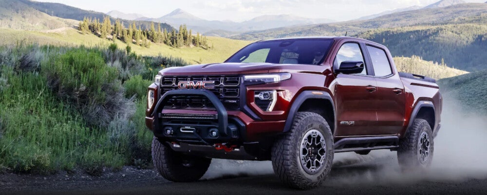 2023 GMC Canyon AT4X driving down a road