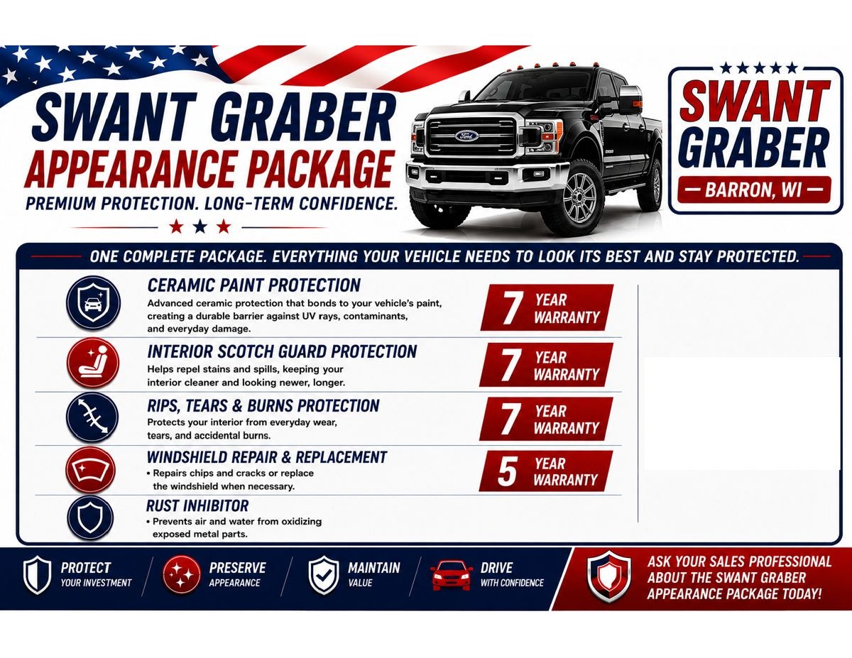 Swant Graber Appearance Package flyer: Xzilon ceramic, interior, windshield and rust protection