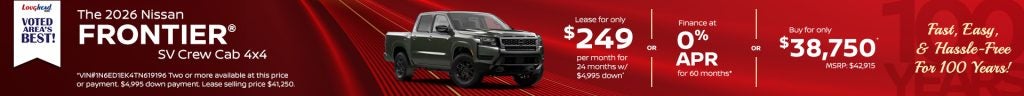 2026 Nissan Frontier Crew Cab SV 4x4