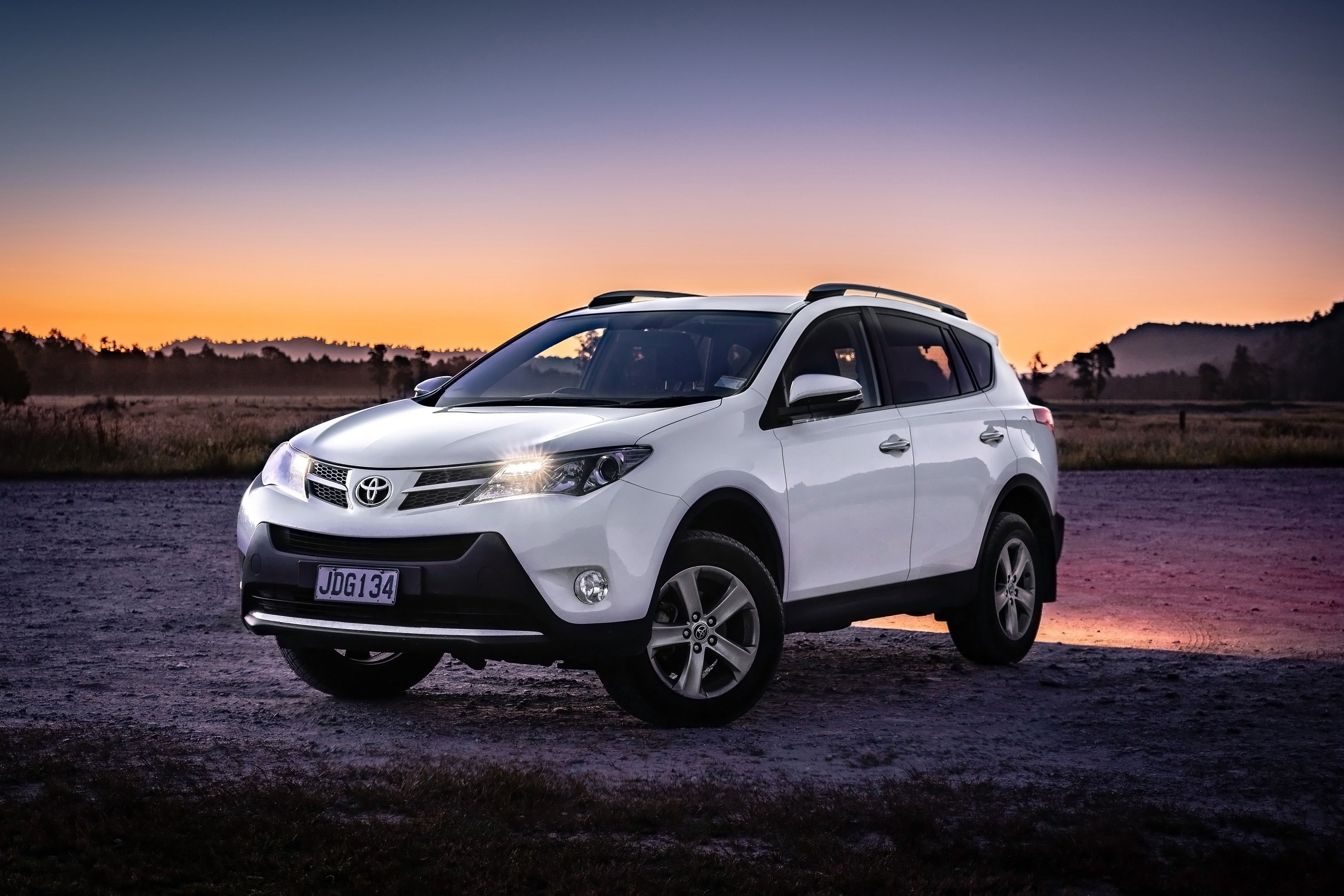 Fox Glacier, New Zealand - Dec 24, 2018: Toyota RAV4 4WD used to drive around the island