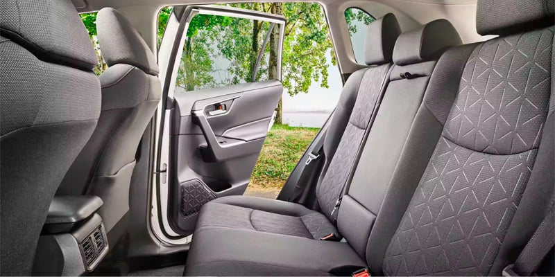 The clean interior of a used Toyota RAV4 in Philadelphia, PA 