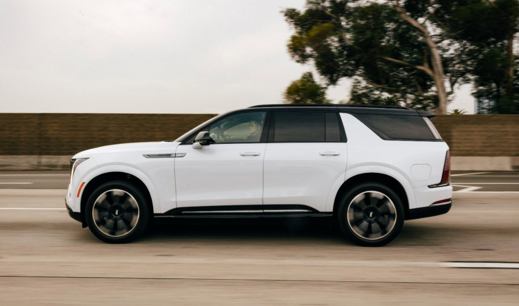 White Cadillac SUV