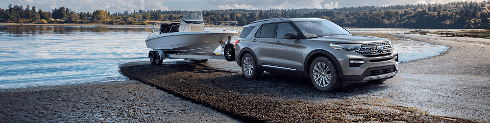 Ford Explorer towing fishing boat