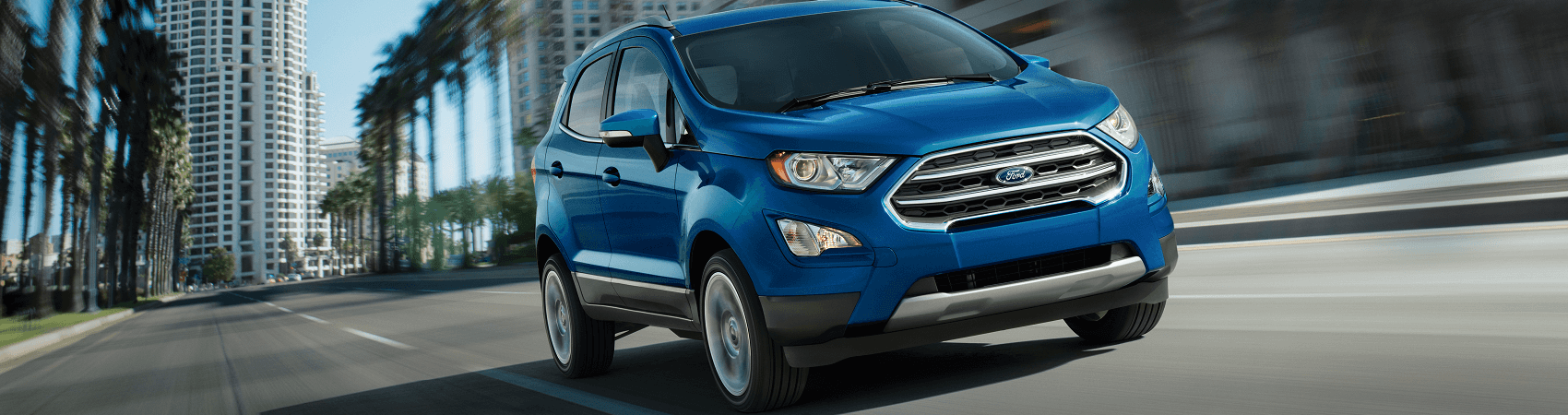 Ford EcoSport driving on city highway