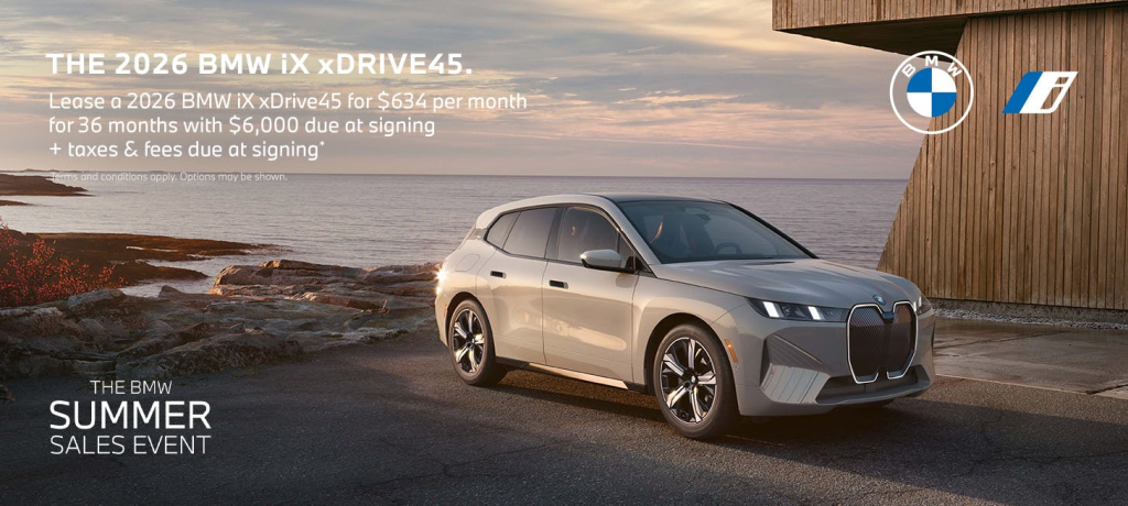 2026 BMW iX xDrive45 lease special
