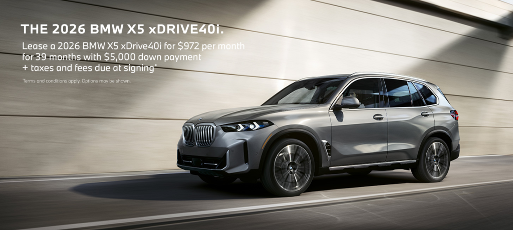 2026 BMW X5 xDrive40i lease special