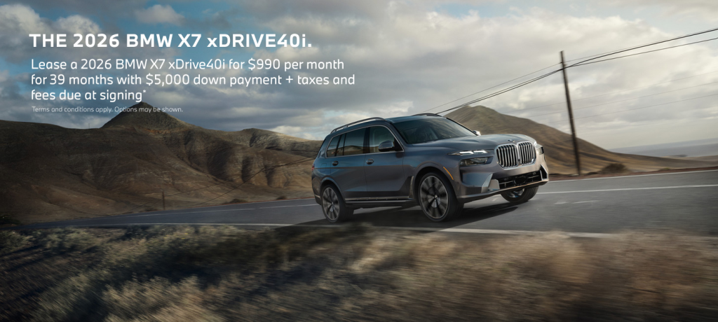 2026 BMW X7 xDrive40i lease specials