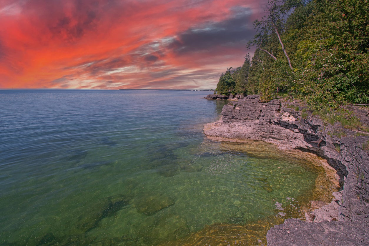 Cave Point, Sturgeon Bay, Door County, Wisconsin