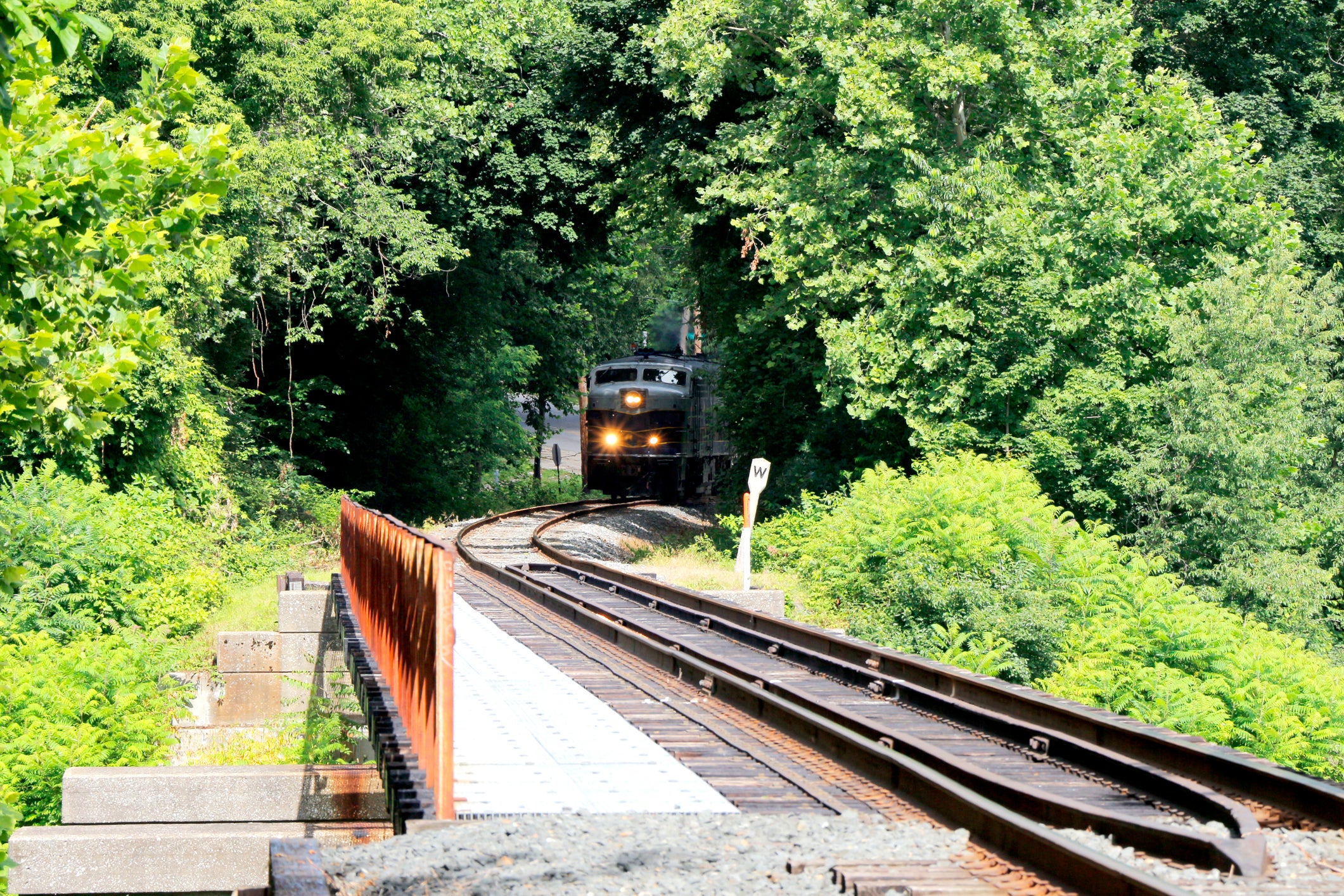 Train Approaching Akron Northside Station