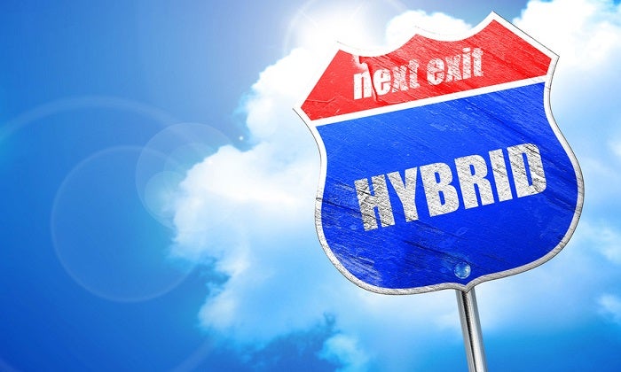 hybrid, 3D rendering, blue street sign