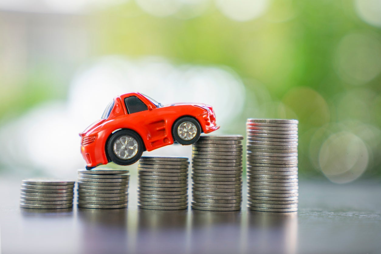 Car loan,money,car insurance concept