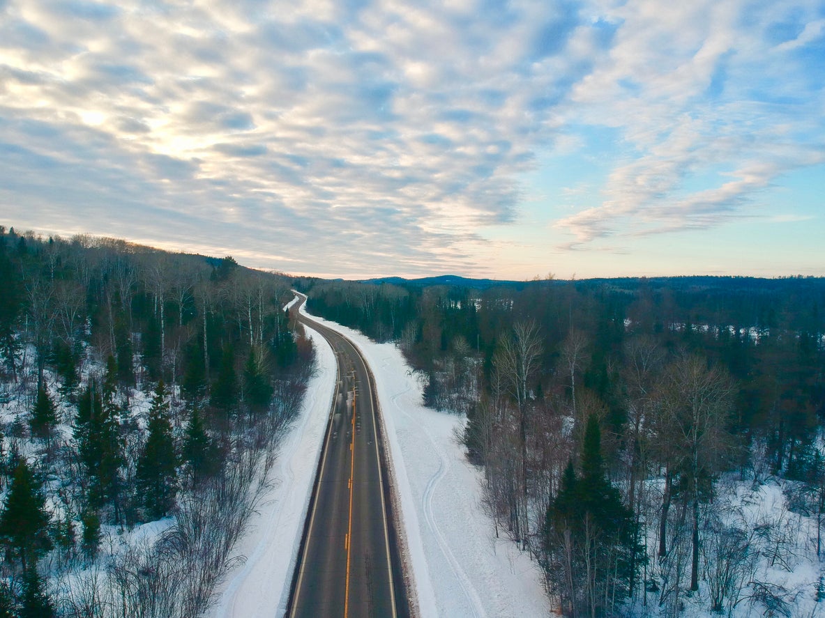 Flight over the gunflint trail