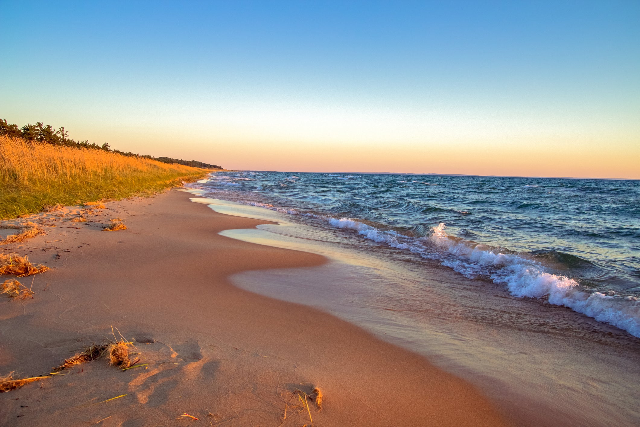 Beach Background At Sunset