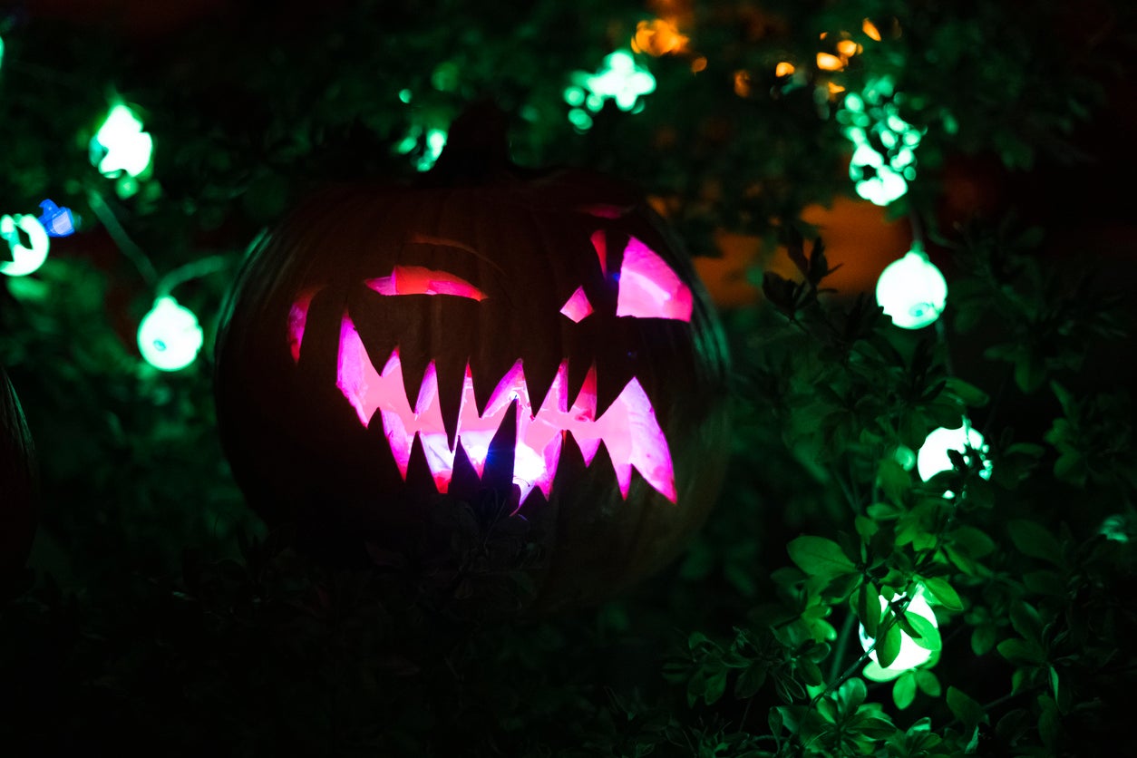 Crazy Purple Halloween Pumpkin