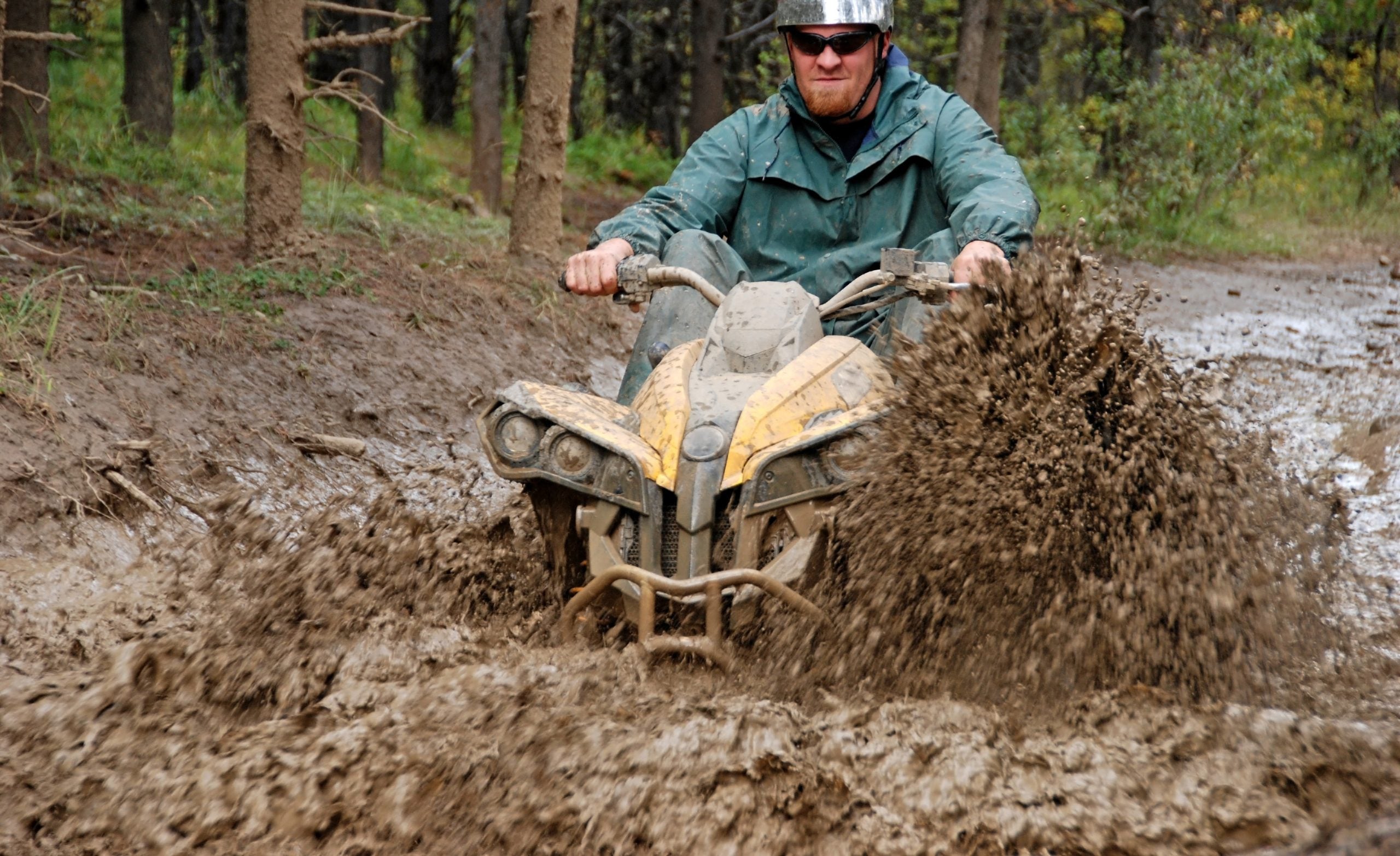 In the mud