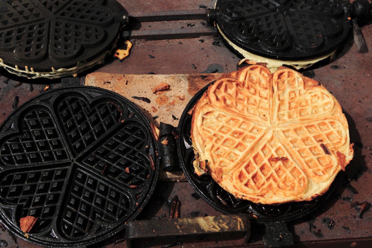 fresh baked waffle