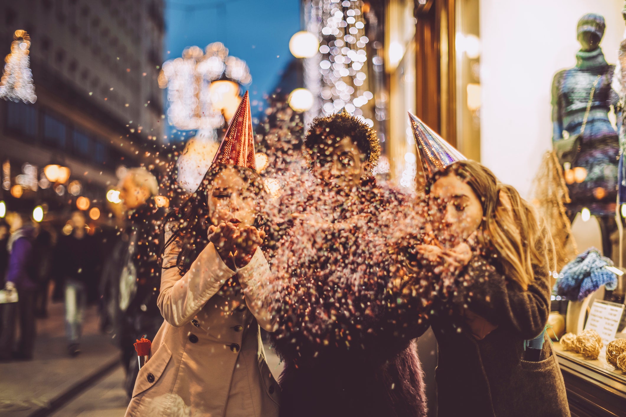 Friends celebrating the New Year's Eve