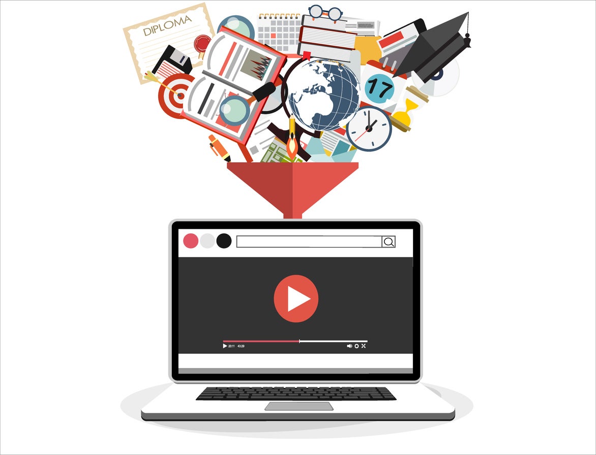 Online education concept. Vector illustration