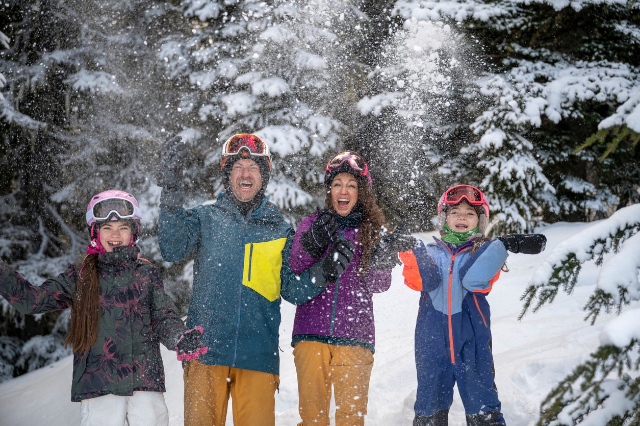 Family on a ski vacation