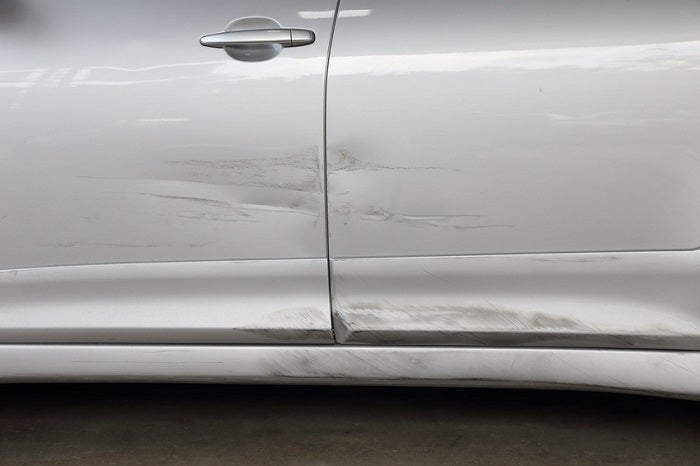 car scratched from the accident