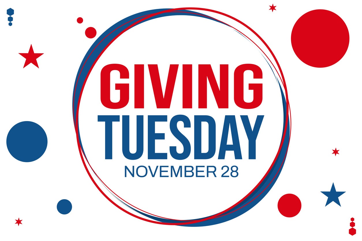 Giving Tuesday a minimalist background with typography and date