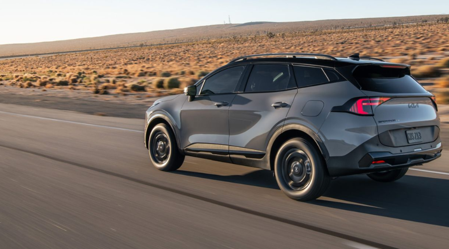 New 2026 Kia Sportage on the showroom floor at Classic Kia in Waukegan Illinois ready for a test drive.