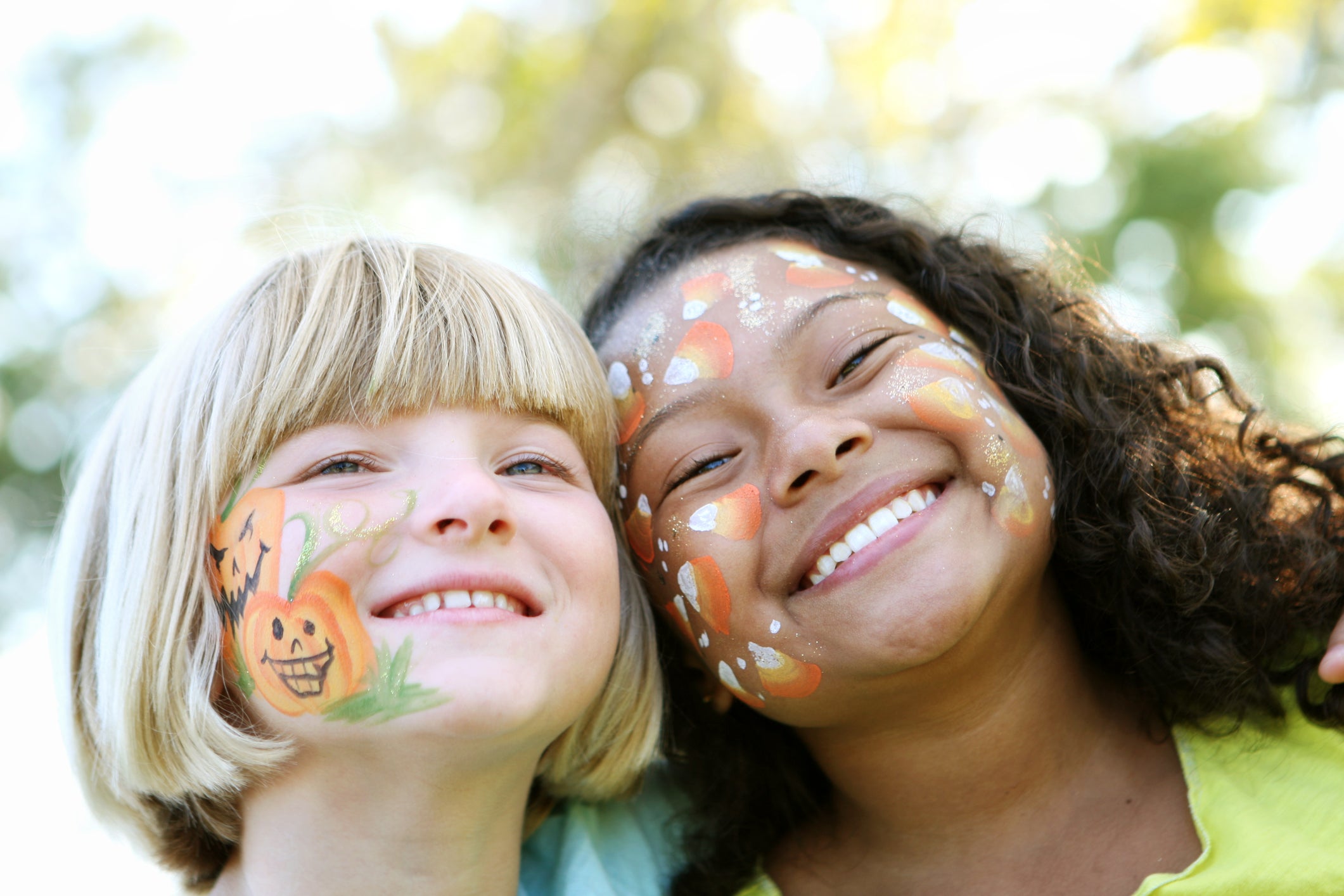 Face painted kids