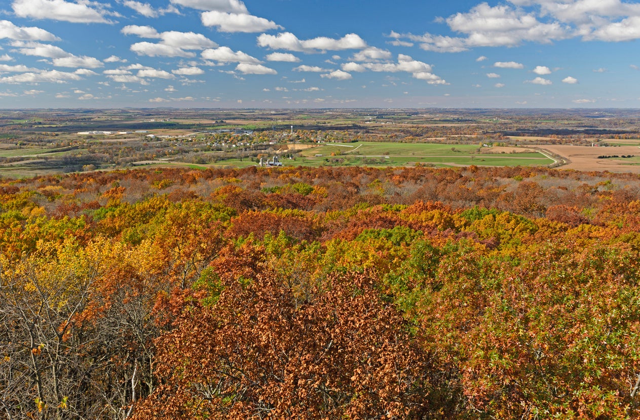 Fall across the Farmland of Wisconsin