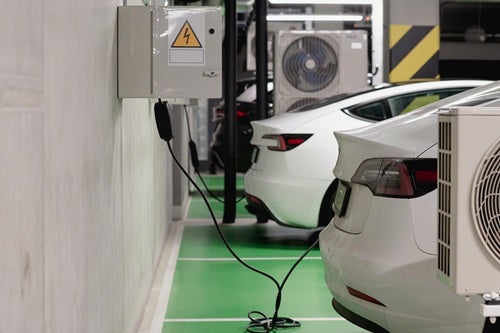 Electric cars charging